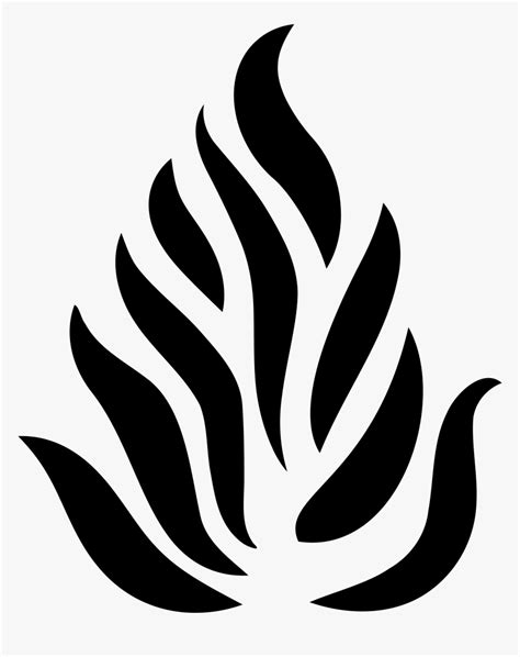 Fire Clipart Outline Black And White Flame Outline Hd Png Download