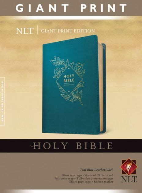 Holy Bible Giant Print Nlt Red Letter Imitation Leather Black