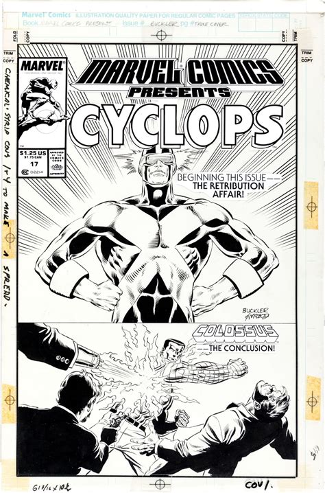 Marvel Comics Presents 17 Cover By Rich Buckler 1989 Ft Cyclops