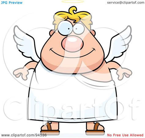 Royalty Free Rf Clipart Illustration Of A Plump Male Angel By Cory