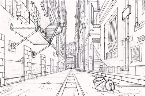 Alley By Longjh On Deviantart Perspective Drawing Architecture