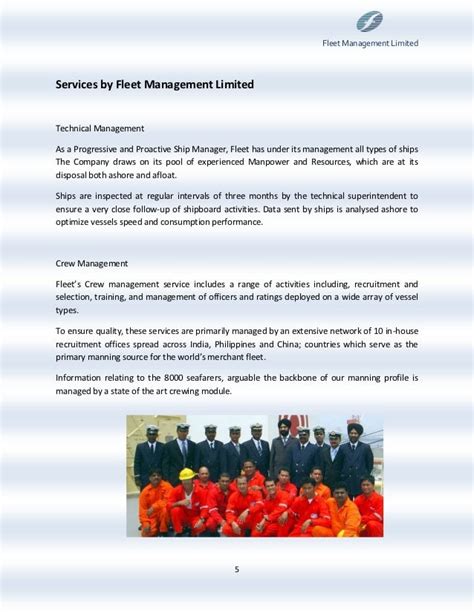 Fleet Management Limited Ship Management