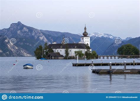 Castle Orth And Lake Traunsee Austria Stock Image Image Of Historic