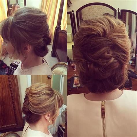 Twisted Updo With Bangs Mother Of The Bride Hairdos Mother Of The