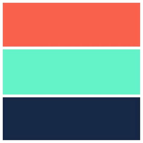 Panera's logo color scheme might not necessarily be the sexiest, but it's instantly recognizable. Teal, navy, and coral color scheme | For the home | Pinterest