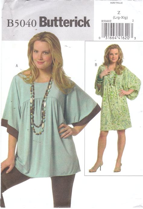 Tunic Sewing Patterns Easy Sewing Pattern For Womens Plus Size Loose