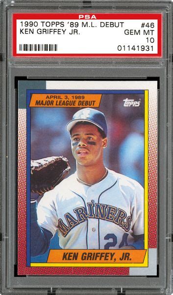 The popularity of junior cards climbed steadily through his first 11 years with the seattle mariners and then jumped into the stratosphere when he came home to the cincinnati reds before. 1990 Topps '89 M.L. Debut Ken Griffey Jr | PSA CardFacts™