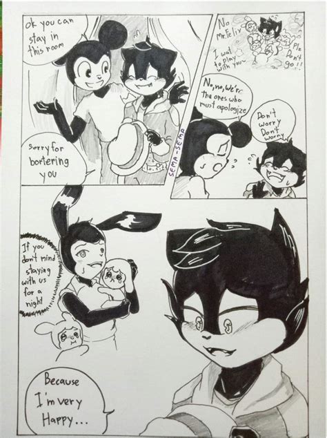 Oswald X Felix Redraw Comic Bnb The Quest For Ink Machine Amino