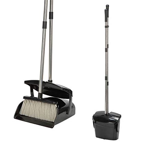Broom And Dustpan Set Large Upright Dust Pan And 48 Inch Long Handled