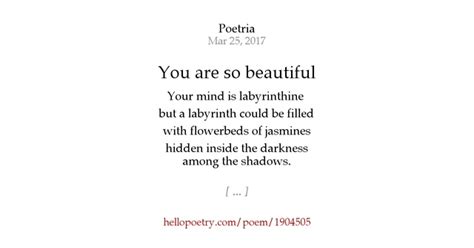 Your So Beautiful Poems