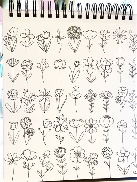 Flower Doodles 🌸 Bullet Journal Doodles Journal Doodles Flower Doodles