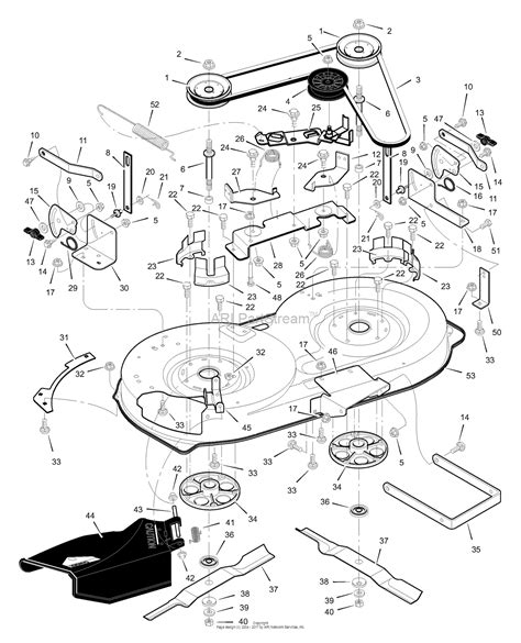 Murray 40541c Lawn Tractor 1999 Parts Diagram For Mower Housing