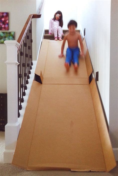 Cardboard Stairs Diy Slide Musely