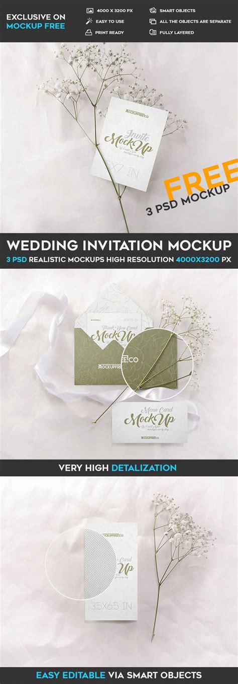 1,000+ vectors, stock photos & psd files. Wedding Invitation - 3 Free PSD Mockups | Download
