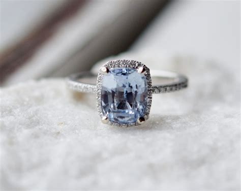 Eidelprecious Ice Blue Sapphire Ring 24ct Light Blue Color Change