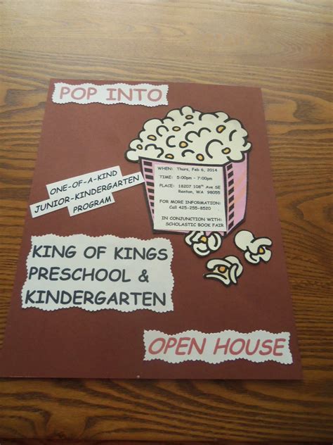 Open House Advertisement Poster Open House Preschool Projects