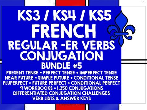 French Er Verbs Conjugation Practice 5 Teaching Resources