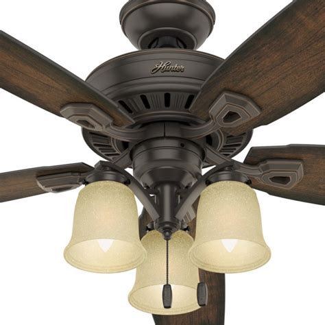 Hunter Fan Company Rockledge 60 Inch Ceiling Fan With 3 Lights Onyx