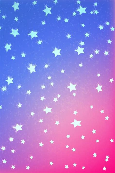 Blue Pink Stars Star Wallpaper Flowery Wallpaper Pink Stars