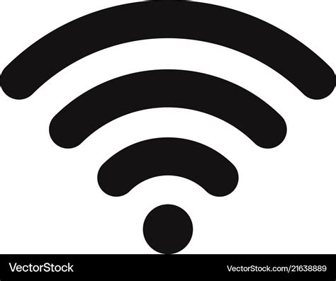 Wifi Signal Icon Wireless Symbol Connection Vector Image