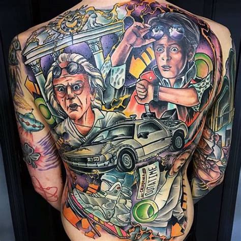 50 Back To The Future Tattoo Designs For Men - Sci-Fi Ink Ideas