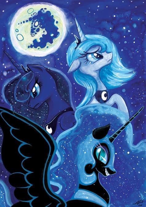Nightmare Moon And Princess Luna Drawn By Colourbee Bronibooru