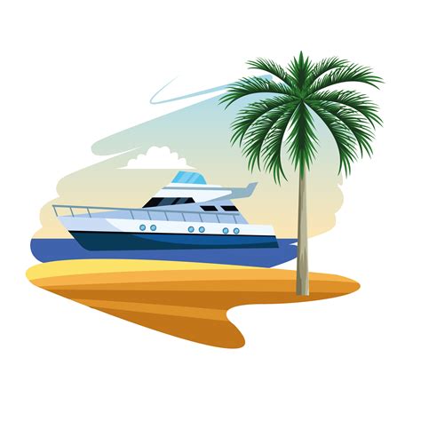 Yacht Boat Cartoon 689122 Vector Art At Vecteezy
