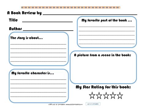 7 Best Images Of Printable Elementary Book Report Forms Elementary