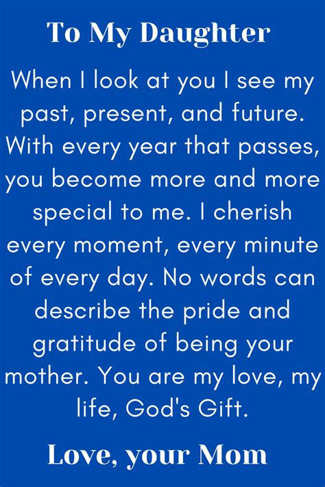 Mother Daughter Quote I Love You Daughter Quote Love You Daughter