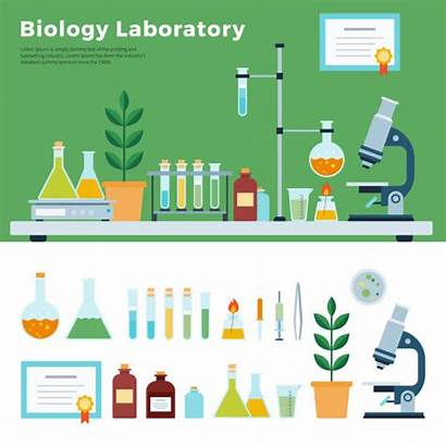 Laboratory Equipment Biology Clip Science Illustrations Vector