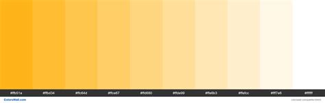 Tints Xkcd Color Orange Yellow Ffad01 Hex Colors Palette Colorswall