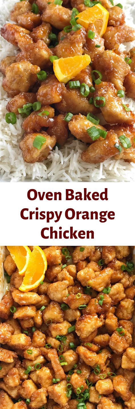 Serve with rice and steamed vegetables for a bake in 350°f (175°c) oven for 25 to 30 minutes until a thermometer inserted into the chicken pieces. Oven Baked Crispy Orange Chicken #Chicken #Dinner | Easy ...