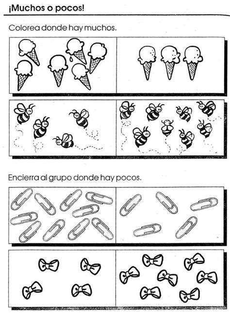 8 Ideas De Muchospocos Actividades De Matemáticas Preescolares