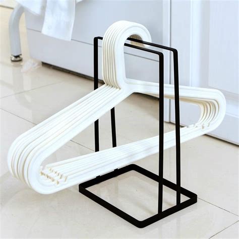 Standing Clothes Hanger Stacker Holder,Clothes Hanger Organizer Rack Sturdy Stainless Steel 