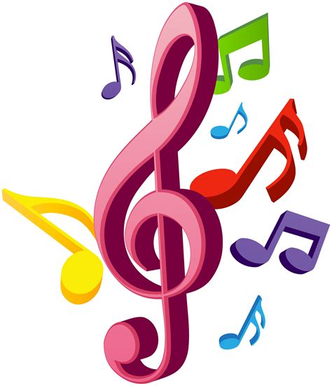 Colorful Music Notes Png Clipart