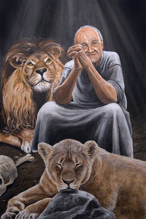 Daniel In Lions Den Painting By Joshua Lind