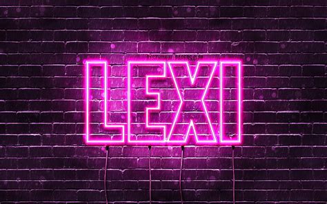 lexi with names female names lexi name purple neon lights horizontal text hd wallpaper peakpx