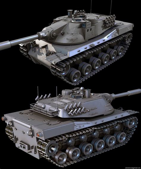 Mbt 70 Tank 3d Model Mecha Pinterest