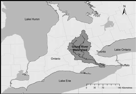 Location Of The Grand River Watershed Ontario Canada Download