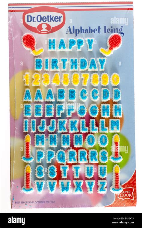 Packet Of Dr Oetker Alphabet Icing Stock Photo Alamy