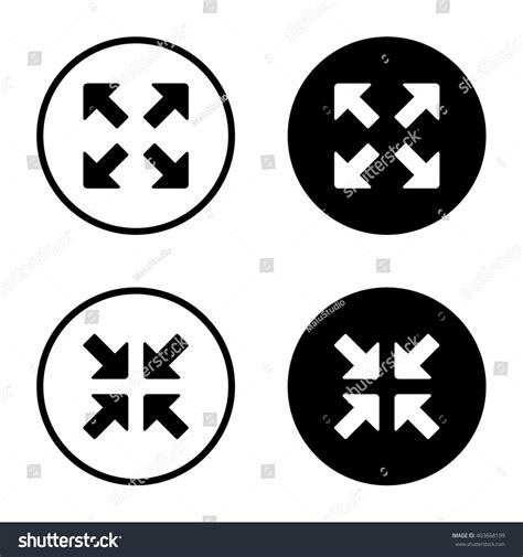 Full Screen Exit Full Screen Icon Stock Vector Royalty Free 403668199