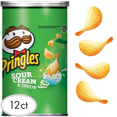 Pringles Sour Cream And Onion Potato Crisps 12ct Party City