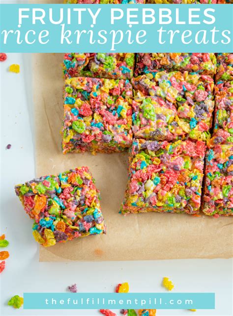 Fruity Pebble Rice Krispie Treats Are A Super Easy Twist To The Cl