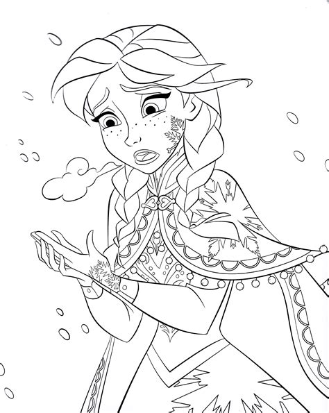 Disneys Frozen Colouring Pages Cute Kawaii Resources