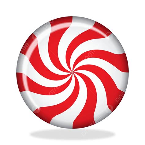 Peppermint Candy Isolated On White Perfect For Holidays Vector