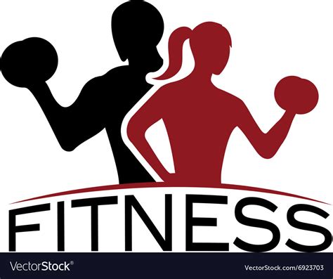 Man And Woman Of Fitness Silhouette Character Vector Image