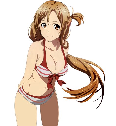 Asuna Yuuki Bikini Render By Poppyoreos On Deviantart