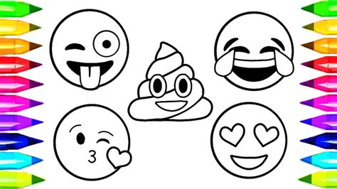 Free Printable Emoji Faces Emoji Coloring Pages Printable Template