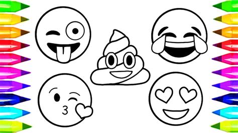 Happy Face Emoji Coloring Pages Pics Best Coloring Animal