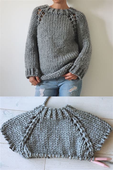 Sweater Pattern Knitting Pattern Knit Sweater Pattern Raglan Pattern